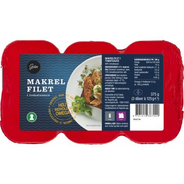 GESTUS MAKREL TOMAT 3-PK 375 G