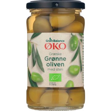 GB GRØN OLIVEN M/STEN ØKO 300 G