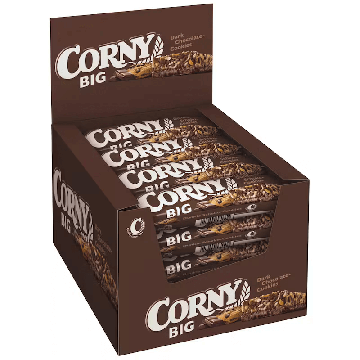 CORNY BIG Chocolate Cookies 24×50g med fuldkornsflager, peanuts, cookies og mørk chokolade
