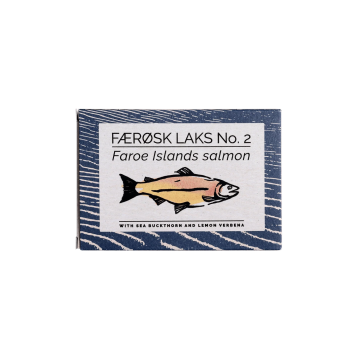 Tin of FANGST Faroe Salmon No. 2 in organic oil