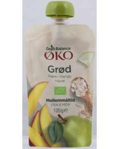 GB GRØD HAVRE/PÆR/MANG ØKO 120 G