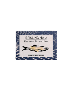 Tin of FANGST Brisling No. 2 brisling sardines in organic oil