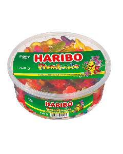 Haribo Phantasia 750g b&oslash;tte med farverige frugtgummier og skumfiduser