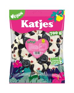 Katjes Tappsy 700g pandaer af skumsukker med lakrids og frugtgummi-næser