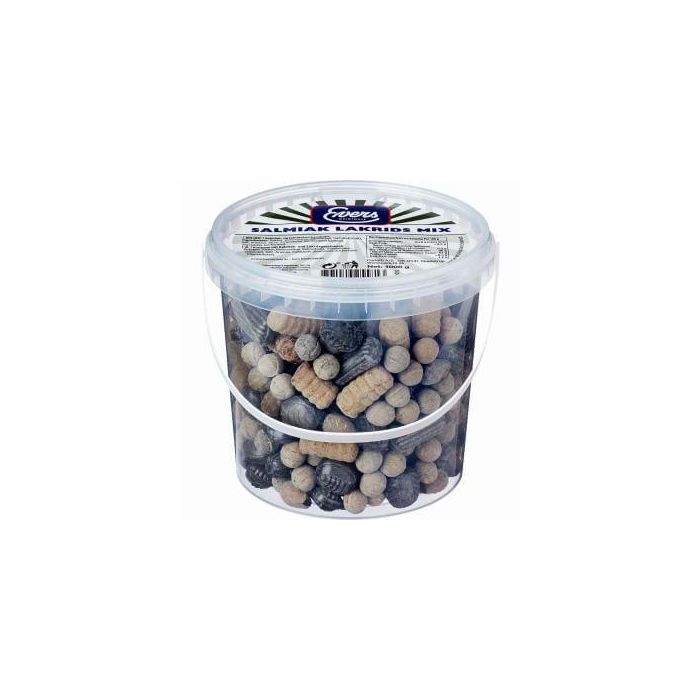 Evers Salmiak Lakrids Mix Display 1kg med salmiak- og lakridsbolsjer Evers Salmiak Lakrids Mix Display 1kg med salmiak- og lakridsbolsjer