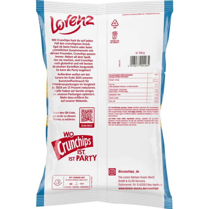 Lorenz Crunchips Salted