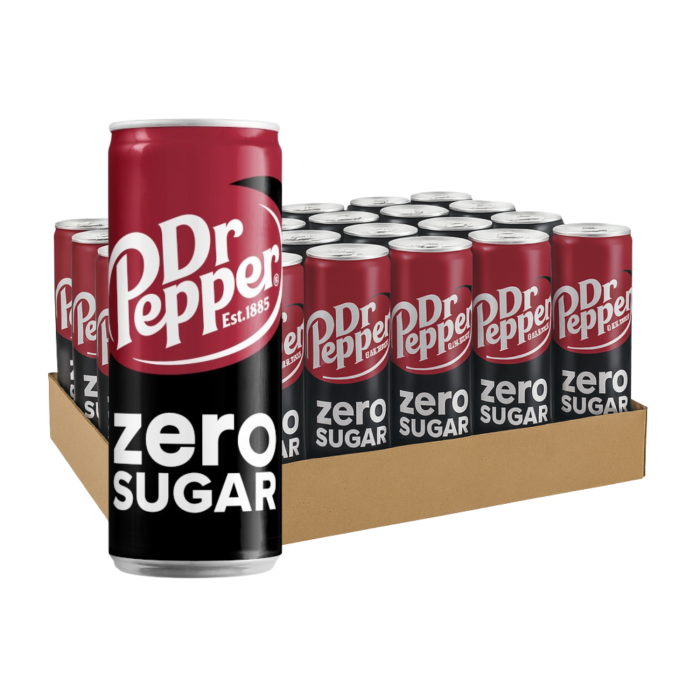 Dr Pepper Zero 330 ml sleek dåse Dr Pepper Zero 330 ml sleek dåse