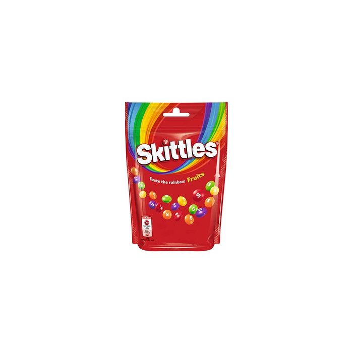 Skittles Fruits 136g farverige chewy slik med sprød skal og frugtsmag